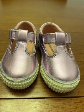 Tucker + Tate Girls Metallic Pink T-Strap Casual ShoesT